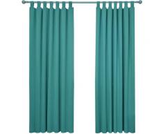 Deconovo - Lot de 2 Rideaux Occultant Isolant Thermiques Salon à Pattes, Taille Moyenne, 140x245