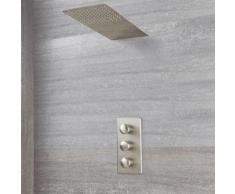 Hudson Reed - Aldwick - Mitigeur de Douche Thermostatique à Triple Commandes avec Pommeau de Douche