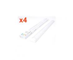 Réglette lumineuse LED 120cm 36W (Pack de 4) - Blanc Neutre 4000K - 5500K