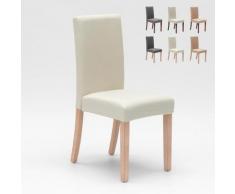 Chaise de restaurant rembourrée en bois style herniksdal COMFORT LUXURY | Shabby Blanc