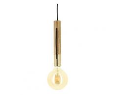 Suspension Tempo en bois et laiton, culot E27 | Xanlite