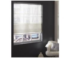 Madecostore - Store bateau tamisant lurex elfi - Blanc - L150 x H250cm - Blanc