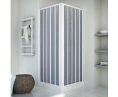 Cabine douche 90x90CM H185 en Plastique pvc modèle Energy avec l'ouverture centrale