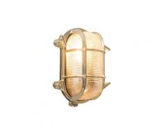 Applique Retro or 18 cm IP44 - Nautica 2 ovale Qazqa Rustique Luminaire exterieur IP44