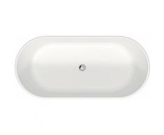 Duravit D-Neo baignoire à poser sans trop-plein, ovale, fonte minérale, 1600 x 750 mm,