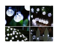 Perle rare Guirlande lumineuse de boule de bulle solaire LED 7 mètres 50 lampes solaires 8 types de