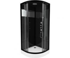 Cabine de douche MIRROR SPACE ROUND 1/4 de cercle 90x90x215cm