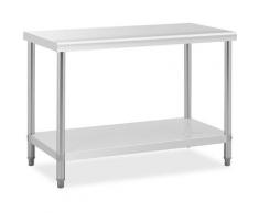 Table De Travail Ve Plan De Travail De Decoupe Avec Etagere Meuble Inox 1 2M