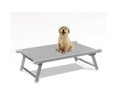 Lit pour chien aluminium niche animaux transat DOGGY | Gris