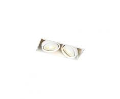 QAZQA oneon trimless - Grand spot encastrable Moderne - 2 lumière - L 189 mm - Blanc - Moderne