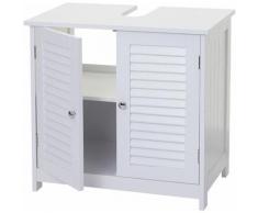 HHG - Meuble sous-vasque 449, meuble de salle de bain, compartiment, style maison de campagne