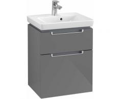 Villeroy et Boch Meuble-lavabo XXL Subway 2.0 A907, Coloris: Gris brillant, Poignée : argent mat