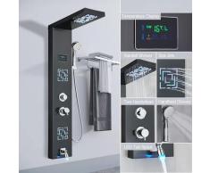 Colonne de douche hydromassante LED Lumière LCD Robinet De Douche Salle De Bains SPA Massage Jet