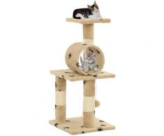 Vidaxl - Arbre à Chat avec Griffoirs en Sisal 65 cm Beige Motif de Pattes