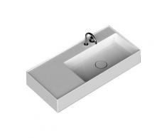 Domus Falerii Lavatrucco - Lavabo à poser/suspendu 1000x460 mm. Vasque à droite (code 17CN121) .