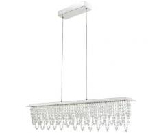 LED suspension cristal pendule hauteur réglable télécommande lumière du jour plafonnier dimmable