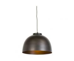 Lampe suspendue industrielle 40cm marron - Hoodi Qazqa Industriel Luminaire interieur Rond