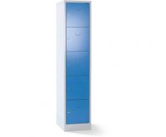 Wolf Casier verrouillable - 5 compartiments, peinture cuite au four - largeur tablettes 398 mm,