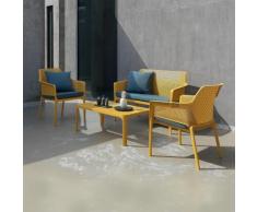 Salon de jardin polypropylène design 100x60 Net jaune par NARDI - Jaune - Extérieur