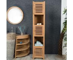 Colonne salle de bain en teck Nature 2m