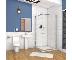 Aica Sanitaire - AICA cabine de douche 100x100cm accaccès d'angle cabine de douche carré porte de