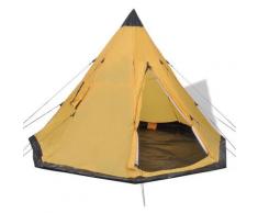 Asupermall - Tente pour 4 personnes Jaune