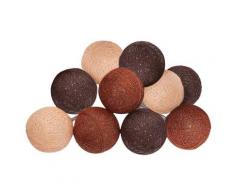 Silumen - Guirlande Lumineuse Boule 10 pcs LAND à Piles 6cm Orange - Orange