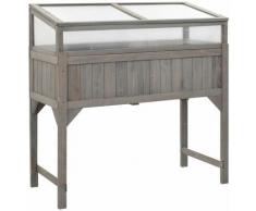 Lit surélevé de jardin avec serre 120x54x120 cm Bois de sapin