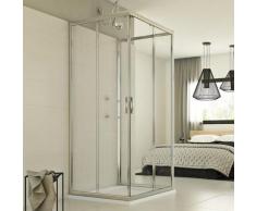Cabine douche 3 côtés 90x90x90 CM H198 Transparent mod. Evolution Trio