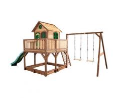 Liam Playhouse: Maisonnette pour enfants, fenêtres intégrées et bois très résistant Avec 2