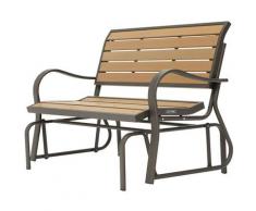 Lifetime - Banc Coulissant d'Extérieur Balancelle PEHD, Effet Bois