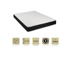 Provence Literie - Matelas Latex 76 Kg/m3 + Mousse 35 Kg/m3 140x200 x 20 cm Ferme + Oreiller Visco