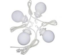 Guirlande boule lumineuse extérieur 4 ampoules avec crochet douille E27 LED blanc CHERRY 5m