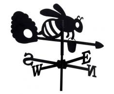 Outils Et Nature - Girouette abeille et sa ruche en fer forgé petit modèle