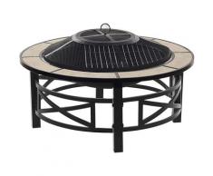 Beliani - Brasero barbecue en acier noir et céramique HIERRO
