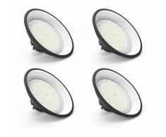 4×Anten 100W UFO Projecteur LED Lampe Industrielle Suspension IP65 Phare de Travail 13000LM Spot