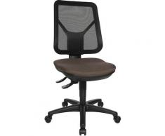 Topstar Chaise pivotante ergonomique - dossier résille - marron foncé