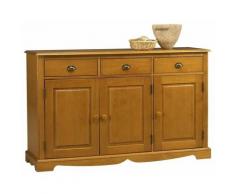 Beaux Meubles Pas Chers - Buffet Bas Pin Miel de Style Anglais