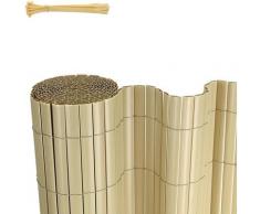BAMNY Canisse PVC, Brise Vue pour Jardin, Balcon et Terrasse, Occultant Cl?ture 90 x 400 cm,