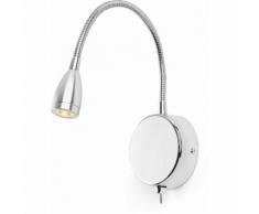 Applique murale de style moderne-Nickel mat et chrome