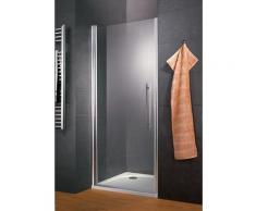 Porte de douche pivotante, verre 5 mm anticalcaire, style, profilé aspect chromé, Schulte, 100 x