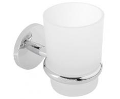 Tasse porte-brosse à dents de 68 mm de diamètre avec porte-gobelet mural modèle Renne - Primematik