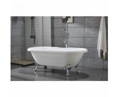 Atica - Baignoire îlot ovale pattes de lion - Blanc