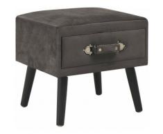 Helloshop26 - Table de nuit chevet commode armoire meuble chambre gris 40x35x40 cm velours - Gris
