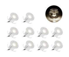 LangRay Kit d'éclairage de pont à LED encastré / 10 pièces / Chauffage basse pression 12V /