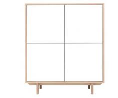 Buffet scandinave haut bois et blanc SID