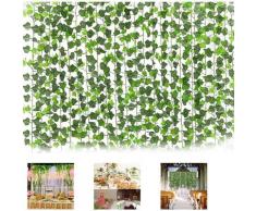 plantes suspendues artificielles, faux feuilles de lierre guirlande cadeaux fête jardin mariage mur