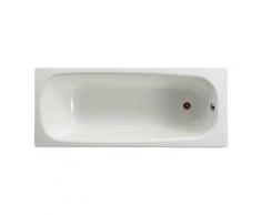 Baignoire rectangulaire avec pieds percée 1 trou Contesa 150x70 blanc
