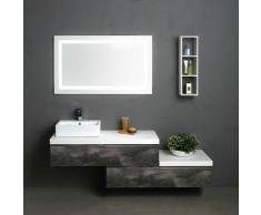 Meuble Modulable Suspendu Avec Lavabo D'Ameublement Salle De Bains 180 Cm