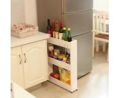Songmics - Étagère de Rangement Fine à 3 Niveaux, Meuble de Cuisine, Meuble de Rangement à